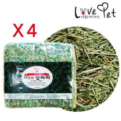 러브펫 토끼 기니피그 사료 먹이 건초 컷팅 알파파 500g X 4 4개