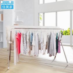 카라멜 집 두 번 스테인레스 X-유틸리티 빨랫줄 텔레스코픽 바닥 접이식 의류 건조대, 간단한 판_큰