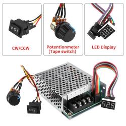 리버스 정회전 역회전 모터 속도 조절기DC10-55V 24V 48V 60A