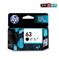Hp 63 대용량 데스크젯 1112 2130 2132 정품잉크 Hp정품 Hp63 표준검정 1개