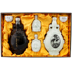 양반 안동소주 5년산 전통주 연꽃세트45도 600ml*2 60ml*2 잔2 보자기, 1개, 1320ml