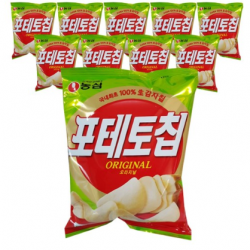 농심 포테토칩 오리지널 감자칩 60g 10개