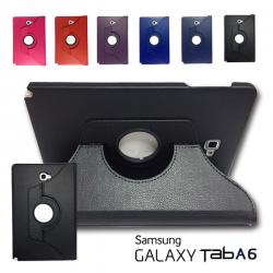삼성 갤럭시 탭a6 10.1 Sm T580 Sm T585 고급 가죽 회전형 케이스 검정