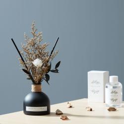 푸르내음 플라워 천연 디퓨저 150ml 실내방향제 블랙, 네츄럴-라벤더