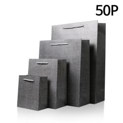 쇼핑테그 코튼 무지 쇼핑백 그레이 50매, 코튼무지 그레이