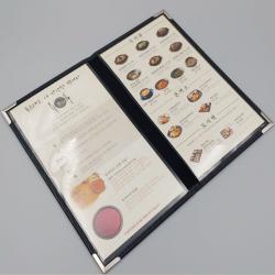 을지메뉴 모던아트 A4 메뉴판 웨이브블랙