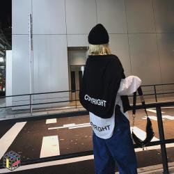 티셔츠 레터링 긴팔 여성 눈 비교적 심플 레터 T 셔츠 신상품 겨울 라운