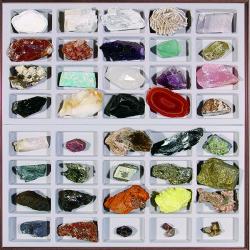 한국과학상사 한솔광물표본20종.40종(굳기 조흔색 결정구조 쪼개짐), 2003번
