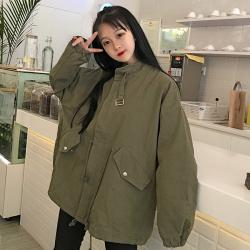 해외구매대행 2019 봄신상 루즈핏 빈티지 트렌치 캐쥬얼점퍼 자켓