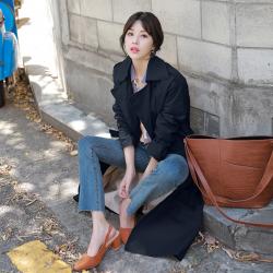 원픽 2019년 봄신상 여성 롱캐주얼 루즈 트렌치코트